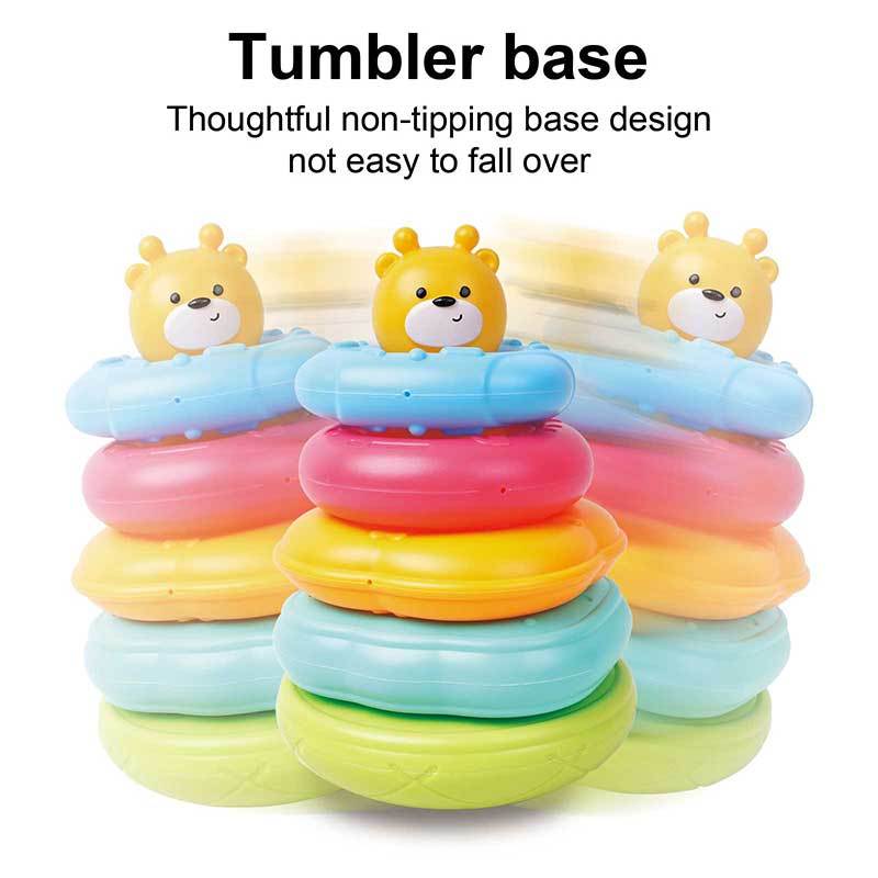 Children's Stacking Music, Rainbow Set Circles, Puzzle Early Education Understanding Color Set Tower Layer Toys