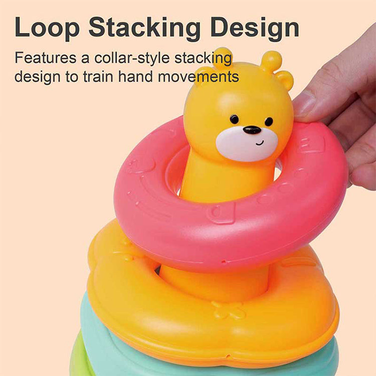 Children's Stacking Music, Rainbow Set Circles, Puzzle Early Education Understanding Color Set Tower Layer Toys