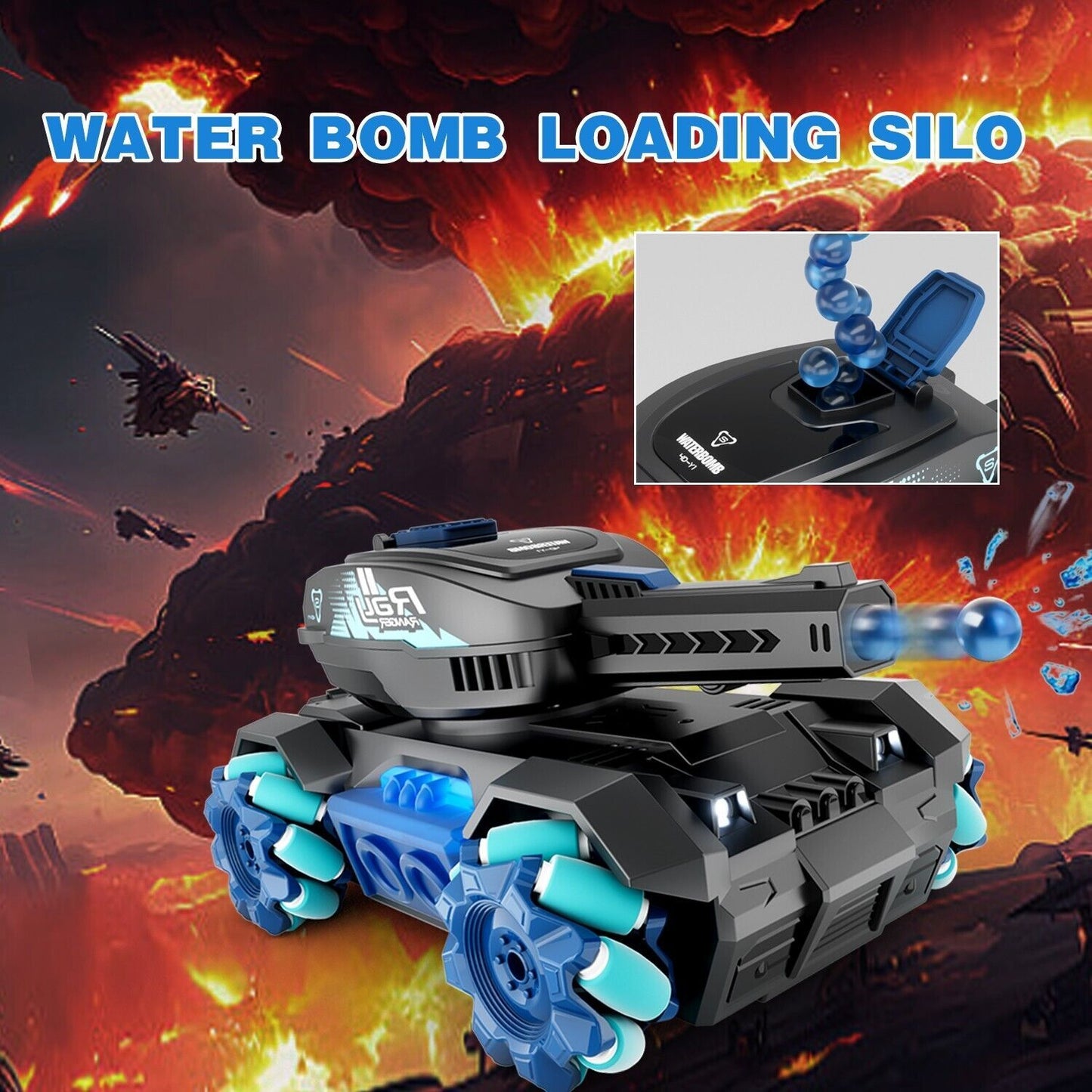 4DRC Y1 RC Truck Drift Gesture Vehicle, RC Track Scale Water Bullet Shooting, All Terrain Four-wheel Drive Combat Stunt Vehicle 360 Rotation, Logistics Randomly Sent By UPS, USPS, FEDEX, Banned Plat
