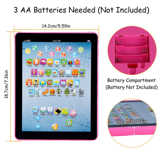 Baby Learning Tablet Educational Mini Pads Toys Touch Learn Toddler Tablet For ABC Numbers Words Gift For Boys Girls Aged 1-6 Year Old Kids