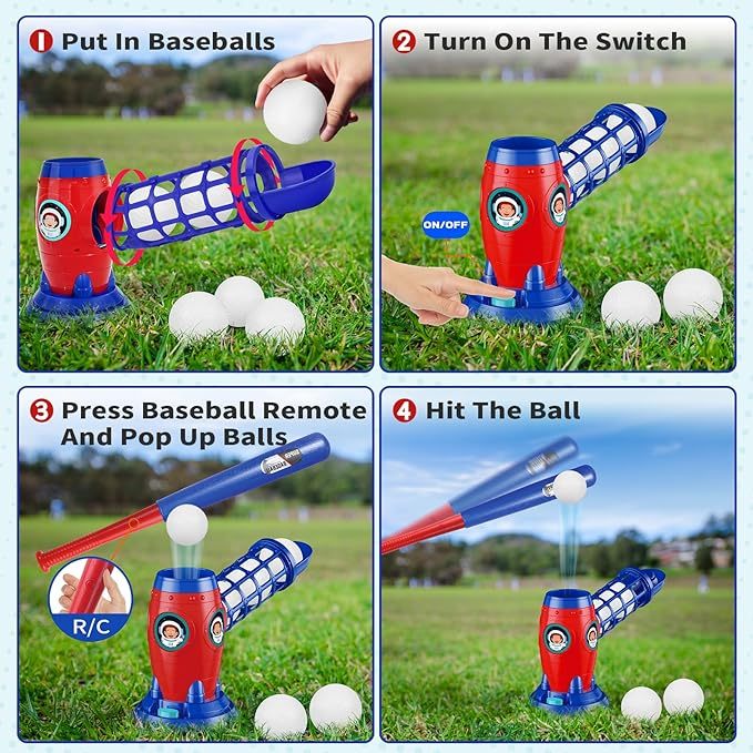 Children's Baseball Training Set, Suitable For Children And Family Outdoor Activities, Early Childhood Education, Physical Exercise And Cognitive Training