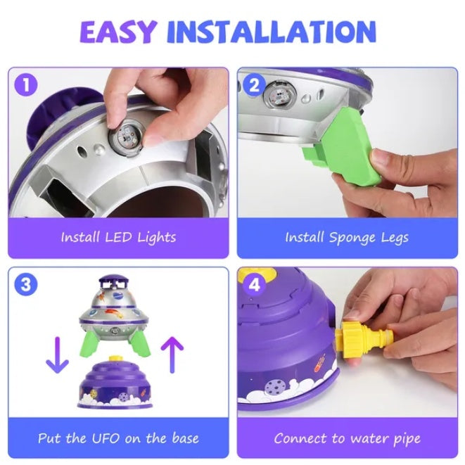 UFO Fountain Outdoor Summer Rocket Toy