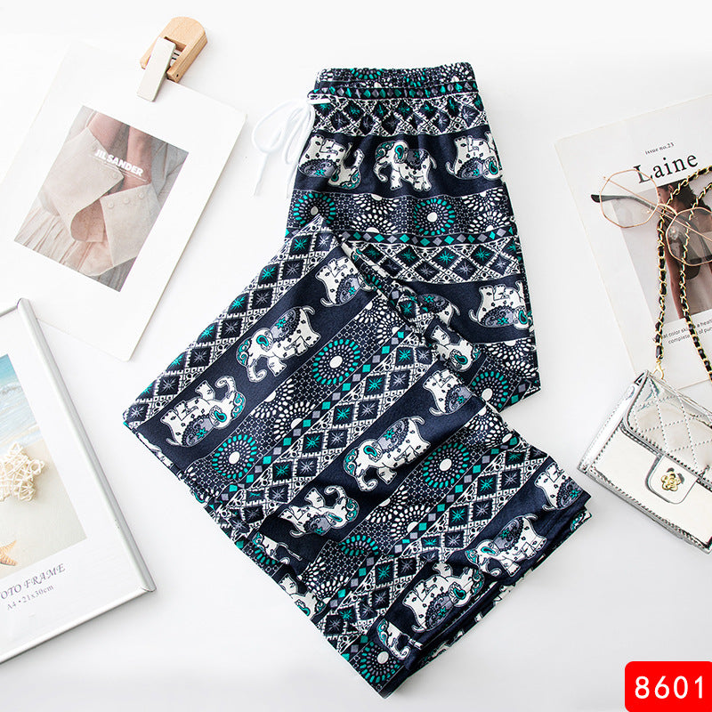 High Waist Dummy Straight Loose Casual Pants