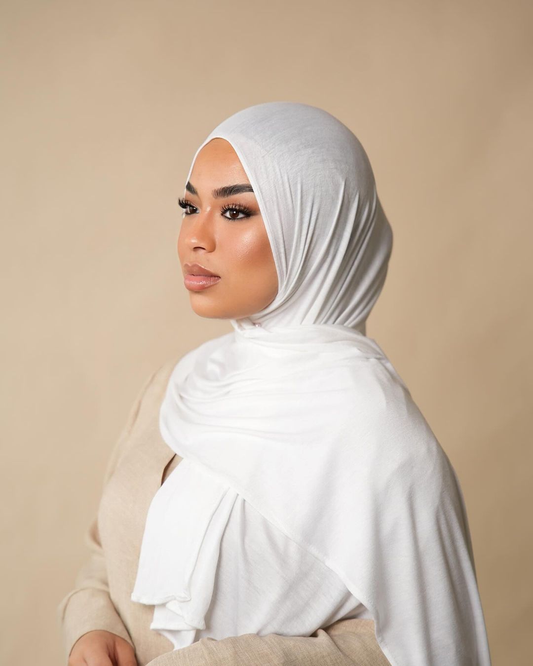 jersey solid color mercerized cotton scarf women