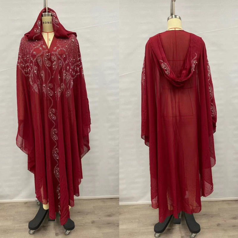 Muslim Shawl Hooded Cape Dress