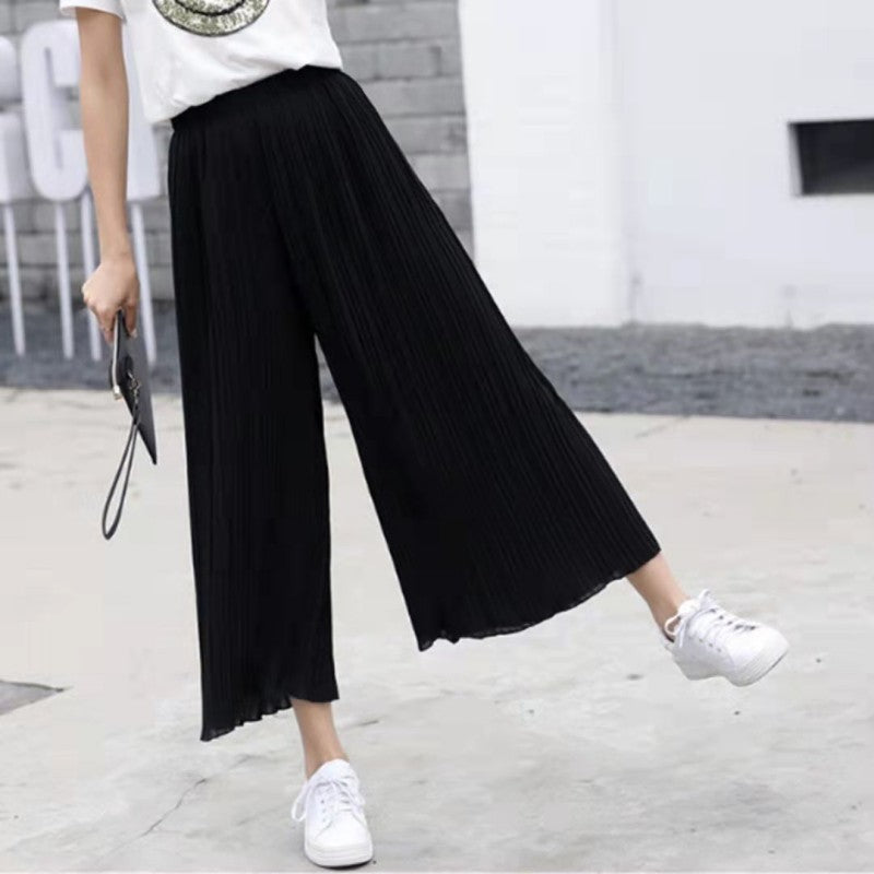 Pleated Wide-Leg Pants