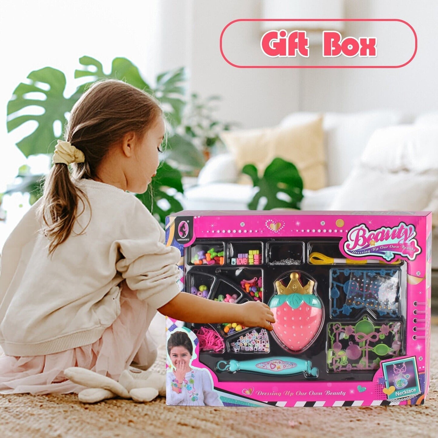 Children's Bracelet Making Kit, Beaded Rope DIY, Children's Hand Knitting Beading Games, Craft Rope Making Tools, Children's Game Activity Sets .Logistics Is Randomly Sent By UPS,USPS,FEDEX.