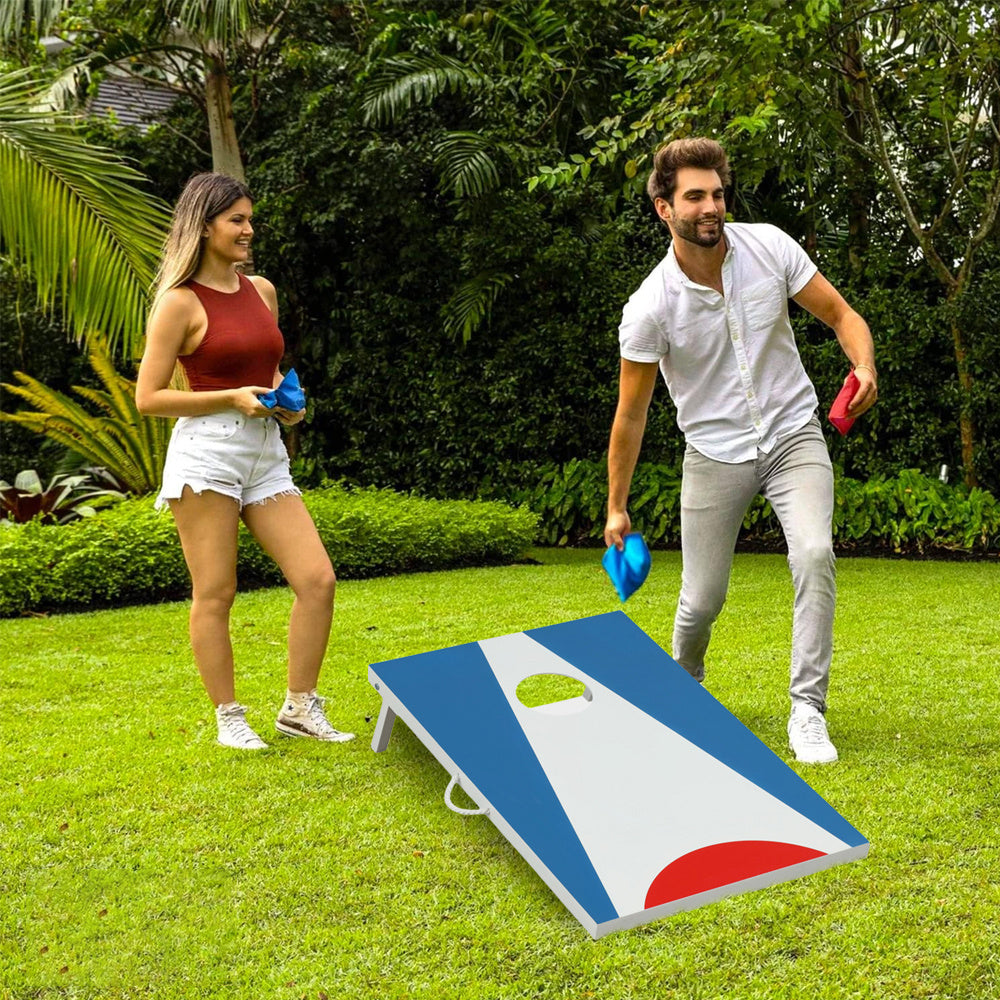 Portable Cornhole Board With Foldable Legs And Side Handle