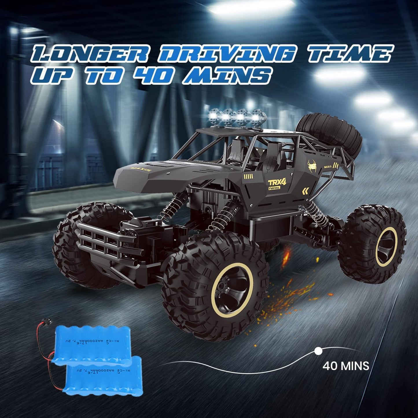 2025 NEW 4DRC Rc Car Rock Crawler Rechargeable Off Road Truck 4WD , Metal Shell LED Headlights RC Remote Control Off Road Car Truck,Logistics Is Randomly Sent By UPS,USP.