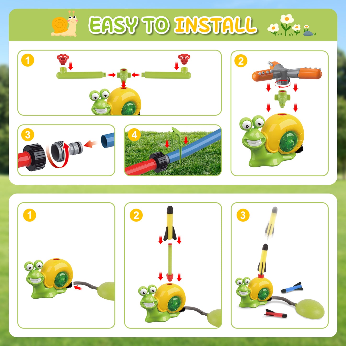 Water Sprinkler Toy For Kids Outdoor Water Toys For Yard Summer Lawn Pool Party Fun For Boys And Girls Water Toys For Kids Aged 3 And Above Yellow