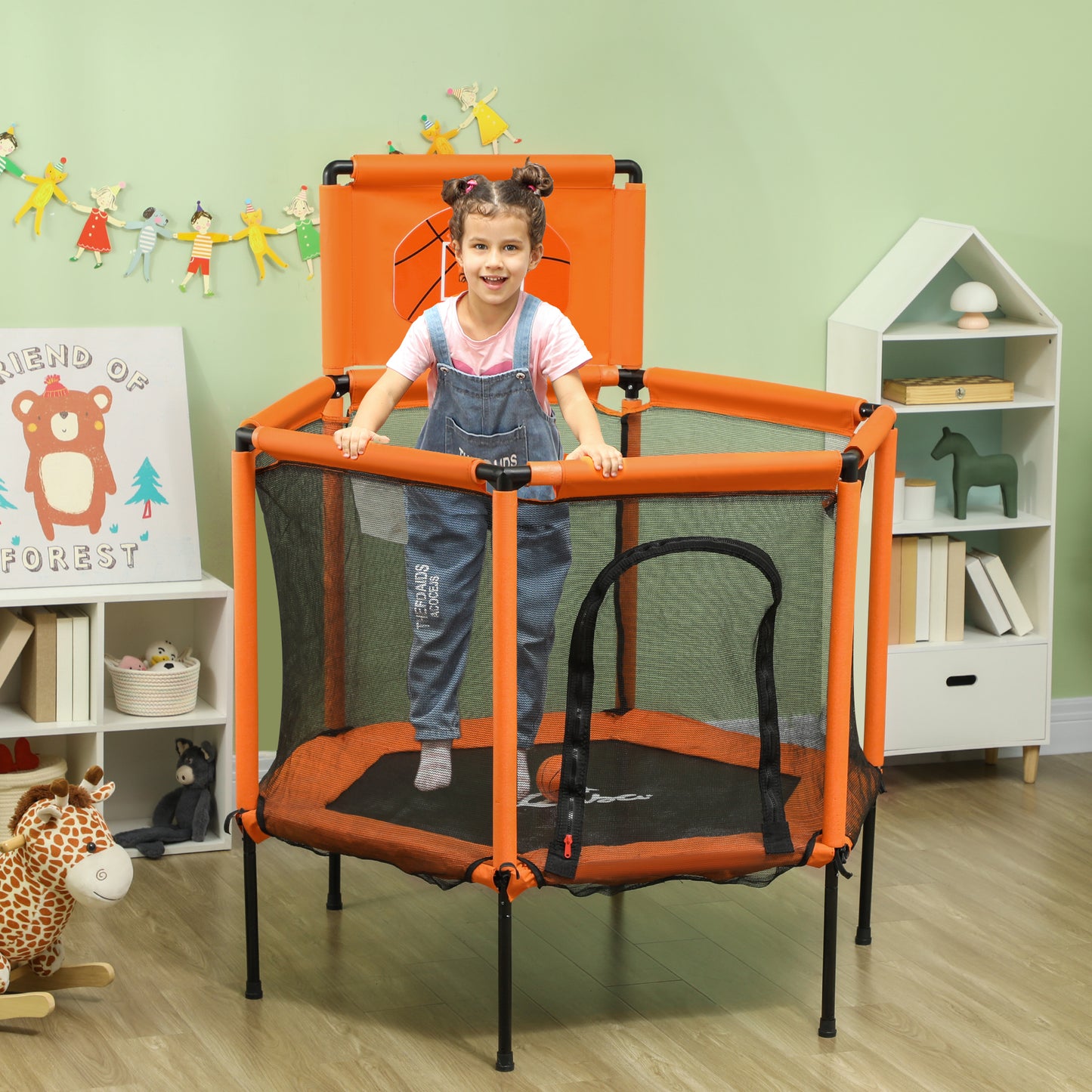 Trampoline for Kids with Safety Enclosure Net