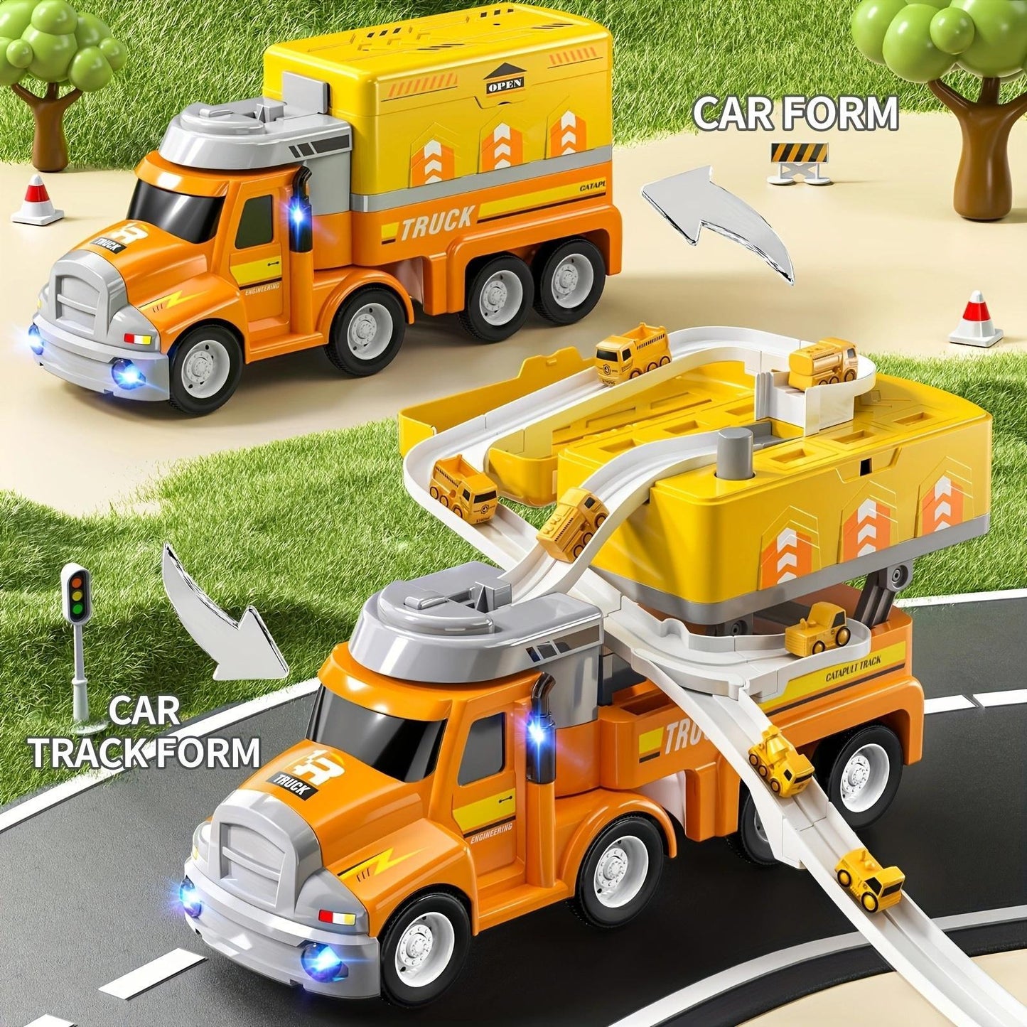 Yellow Rail Trailer Transporter, Helping To Move Easily
