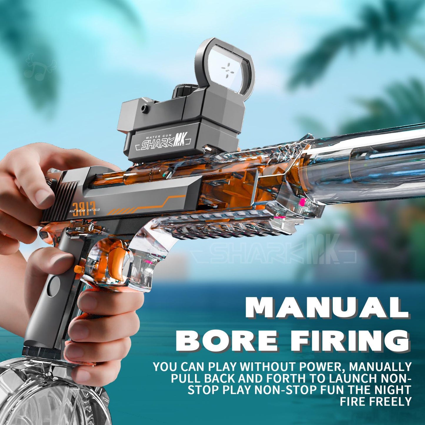 Transparent Desert Eagle Electric Water Gun - The Perfect Gift For Summer Holidays, Safe And Fun To Play