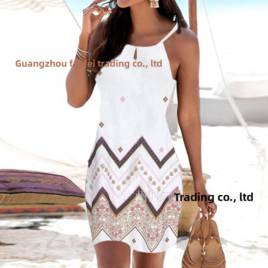 Collar Print Dress