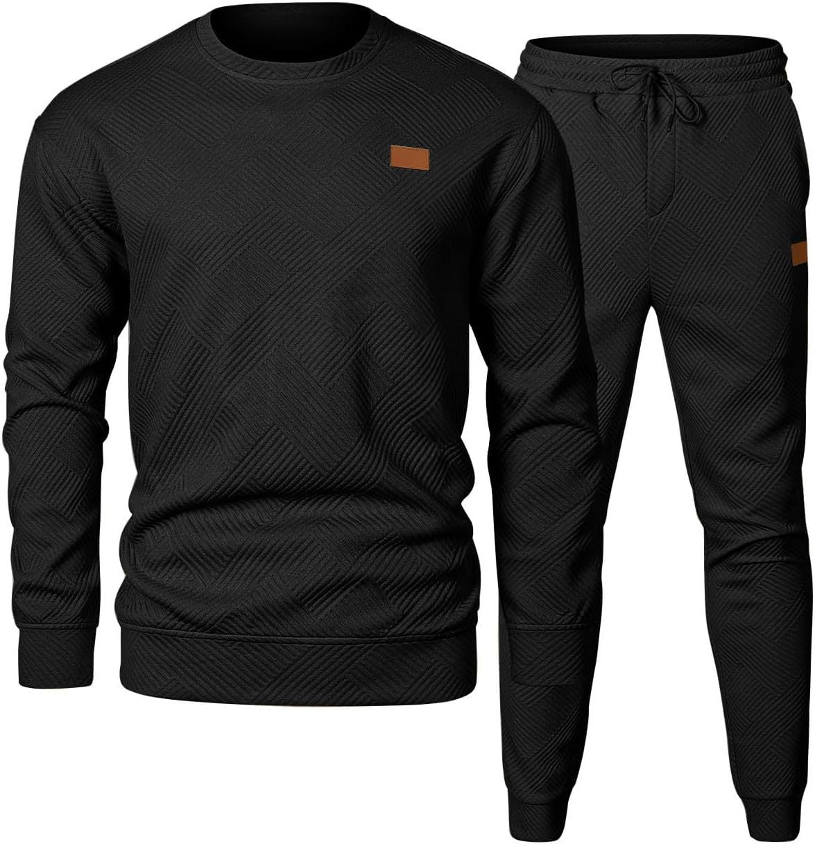 Crewneck Jacquard Knit Suit