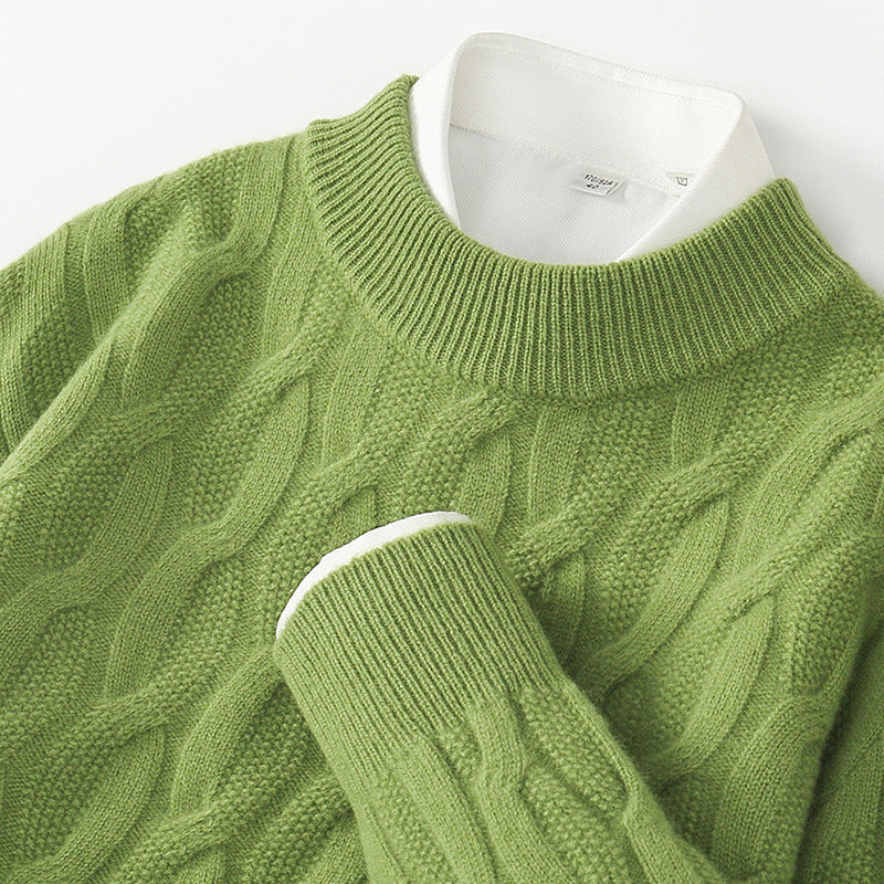 Plus Size Wool Twisted Sweater