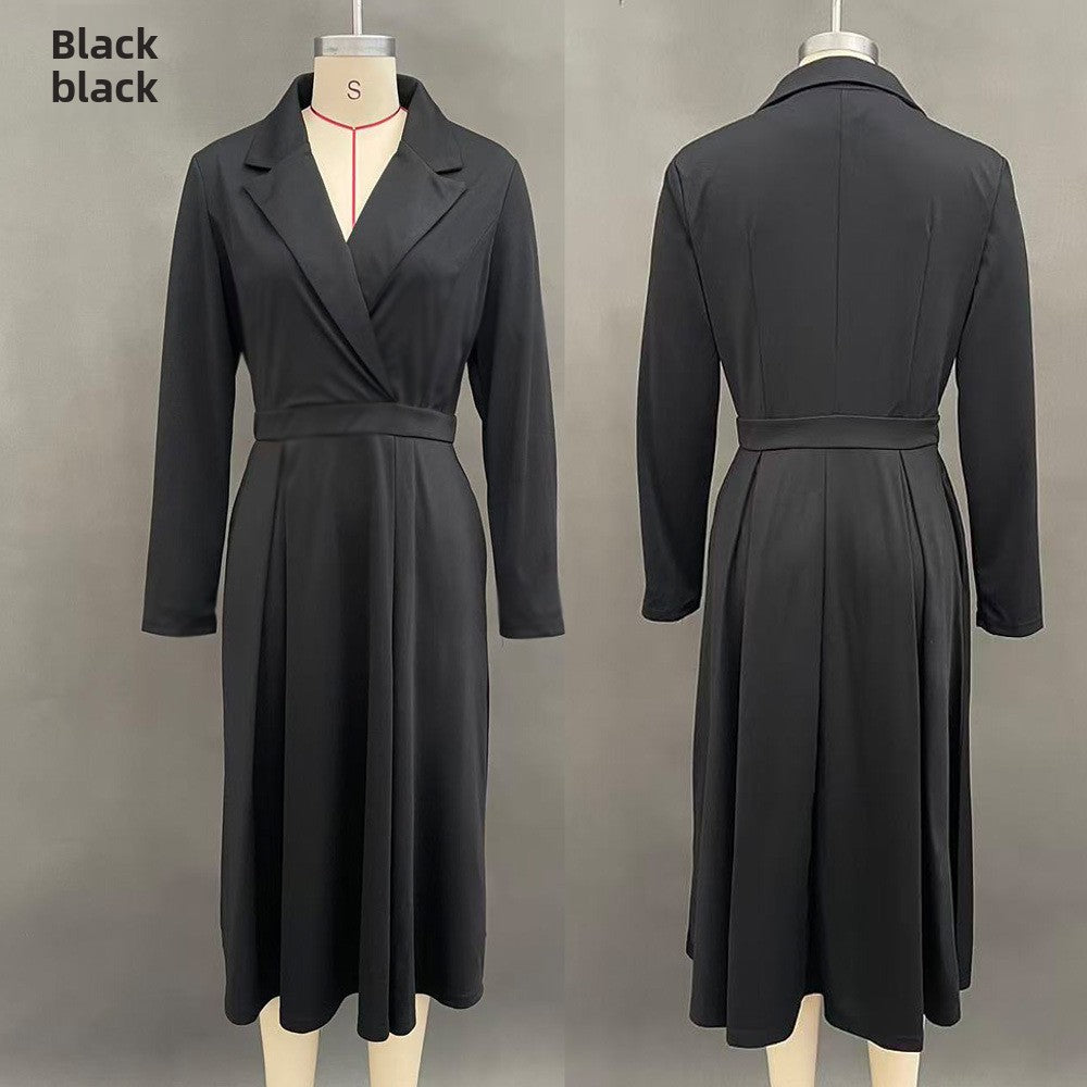 French V-Neck Banquet Dress