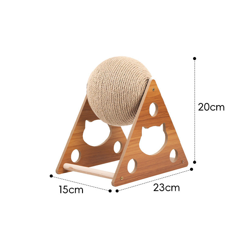 Cat Toy Wooden Cat Catch Ball