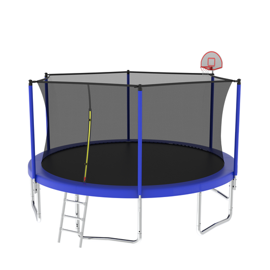 14FT For Kids Children With Safety Enclosure Net Outdoor Backyards Large Recreational Trampoline