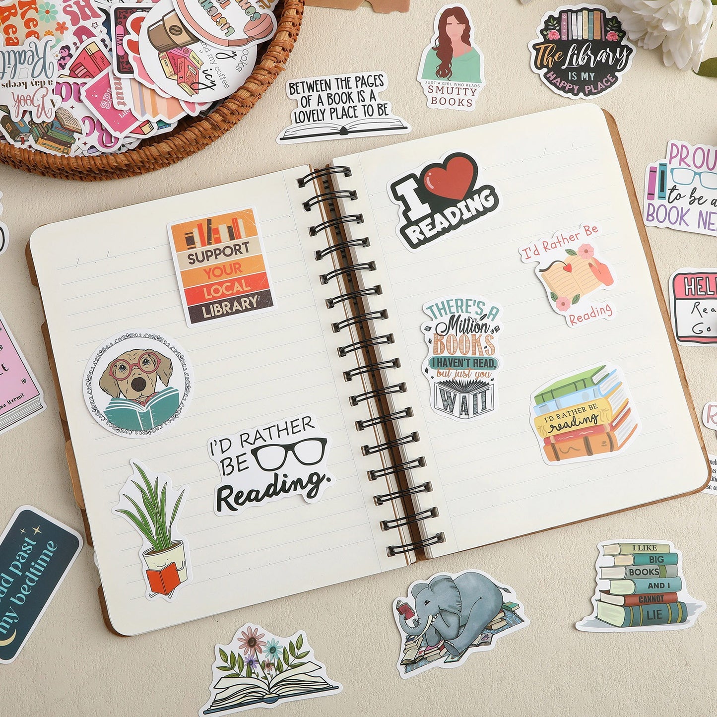 324Pcs Book Stickers For Kindle, Spicy Bookish Sticker Pack For Adults, Aesthetic Book Accessories, Booktok Book Lovers Gifts, Vinyl Decals For Laptops, Water Bottles