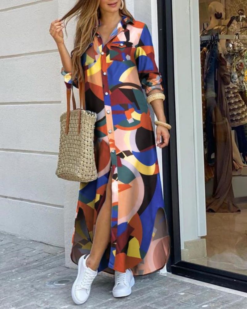 Casual Long Shirt Dress