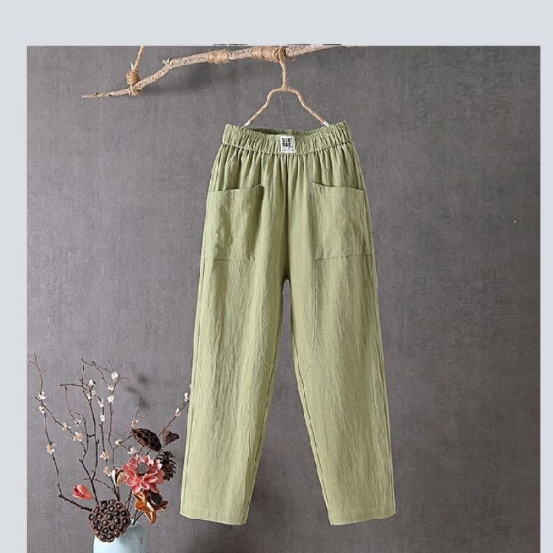 Women Linen Casual Pants