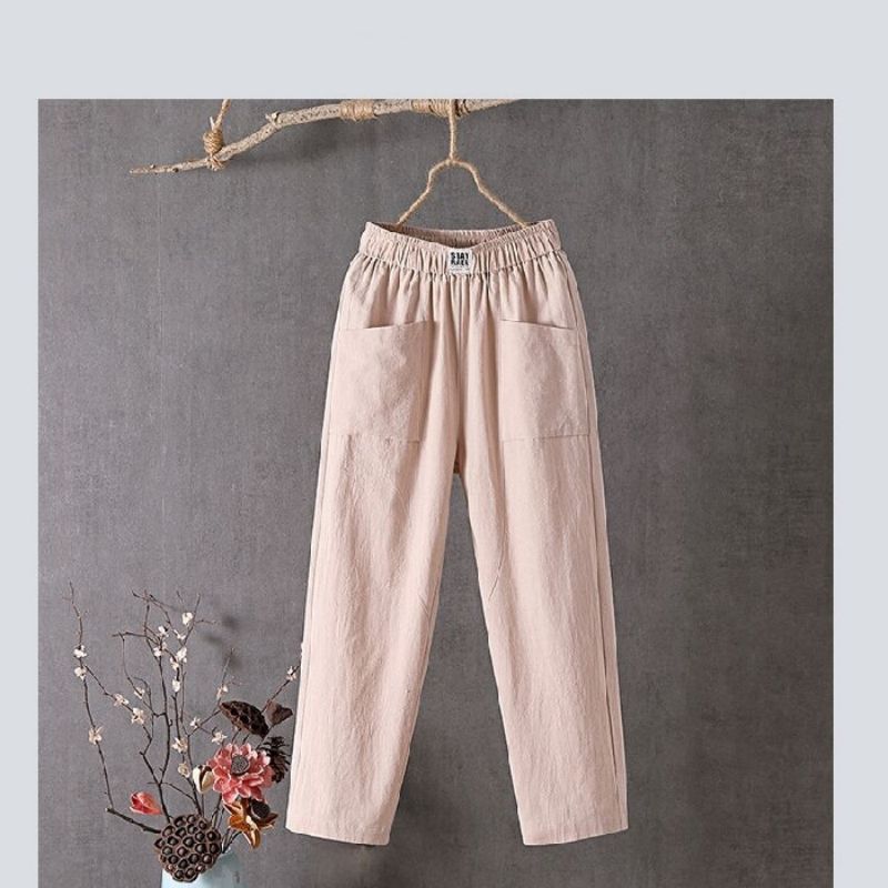 Women Linen Casual Pants