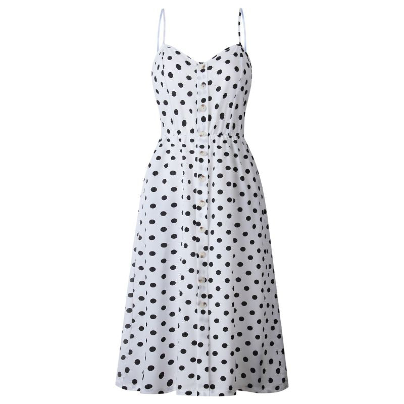 Stylish Halter Print Dress