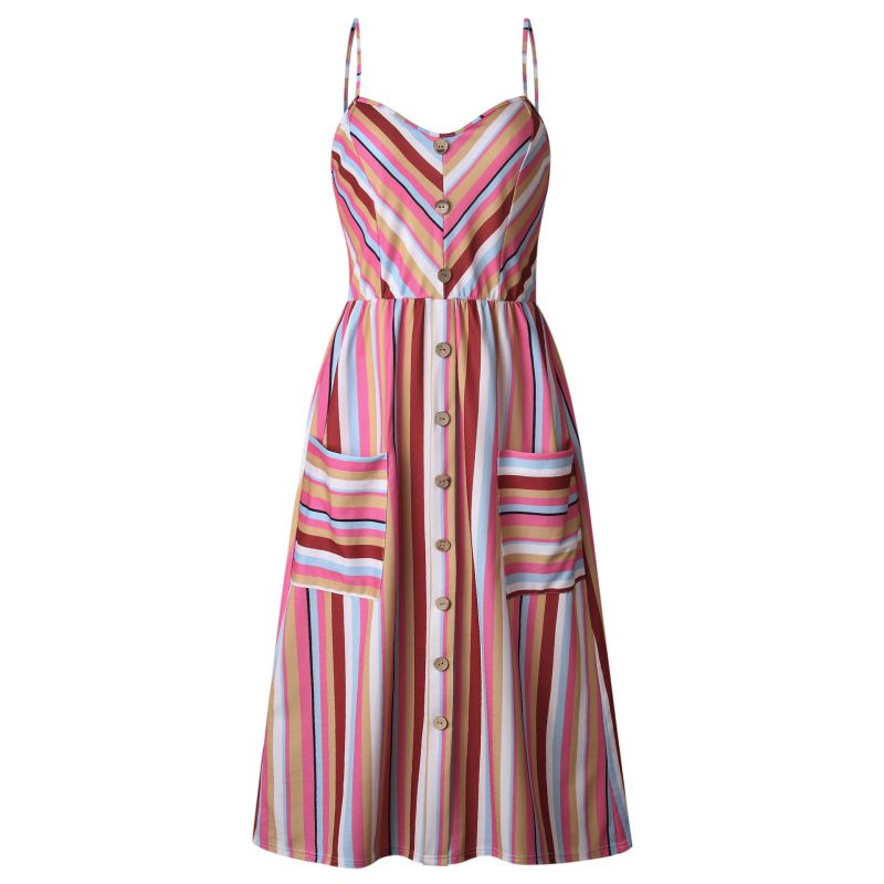 Stylish Halter Print Dress