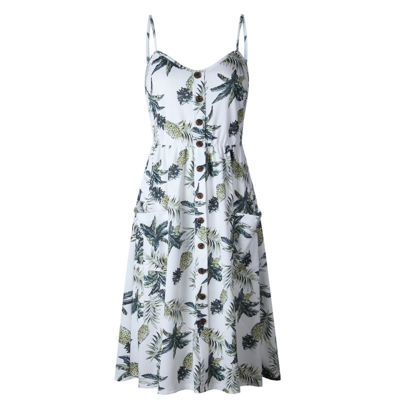 Stylish Halter Print Dress
