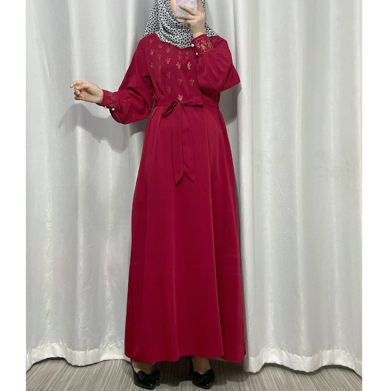 A Pure Color Diamond-Hot Abaya For Muslim Women