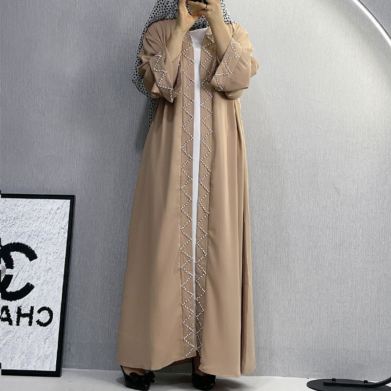 Beaded And Belted Muslim Cardigan Gowns