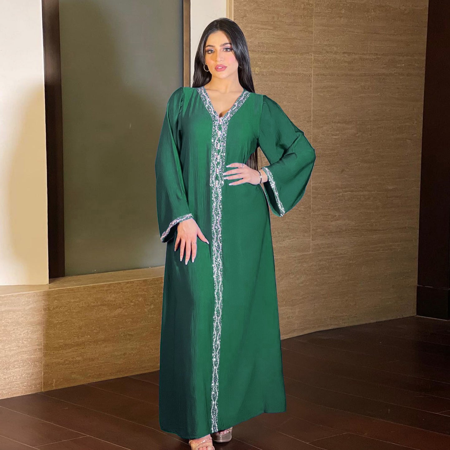 Muslim Fashion Hot Diamond Abaya