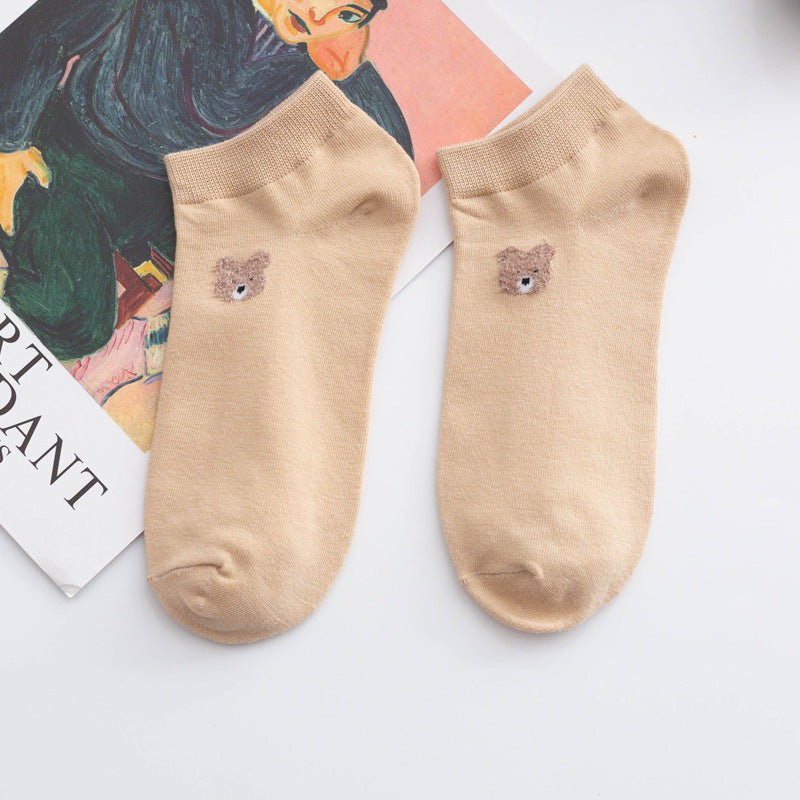 Female Cotton Bear Socks