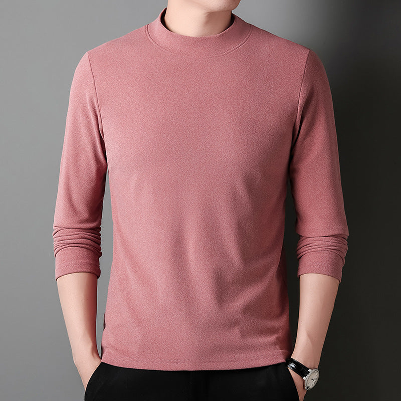Half high Collar Pullover With Warm Base Shirt