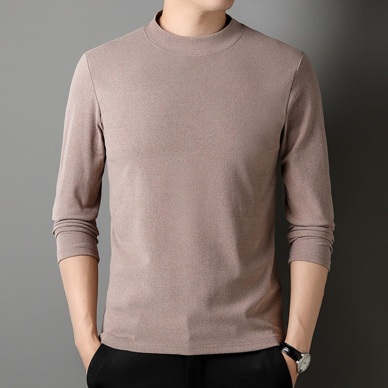 Half high Collar Pullover With Warm Base Shirt