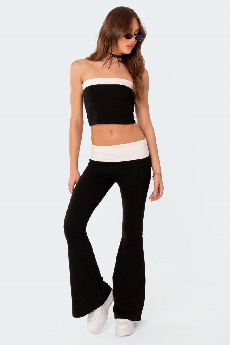Slimming and Slimming Reverse Waist Low Rise Flared Pants