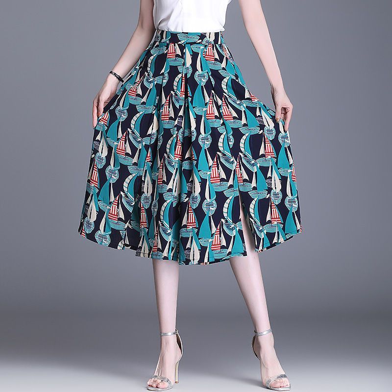 Chiffon Large Swing Wide Leg Pants Skirt