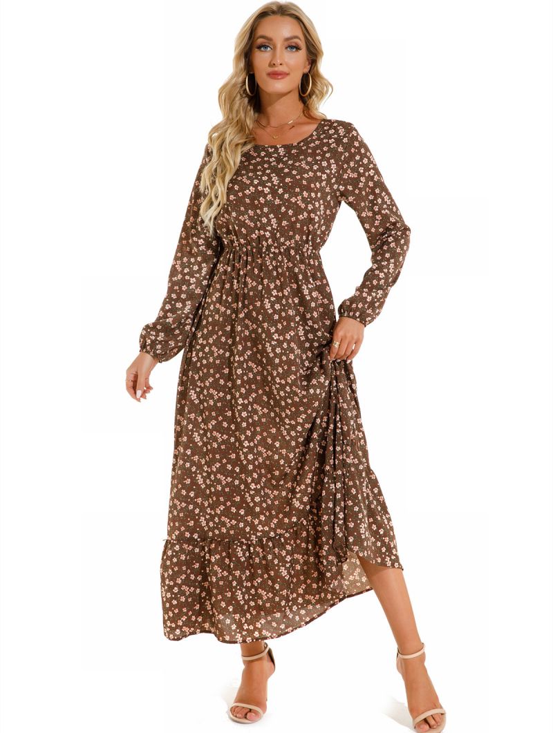 Crewneck Floral Dress