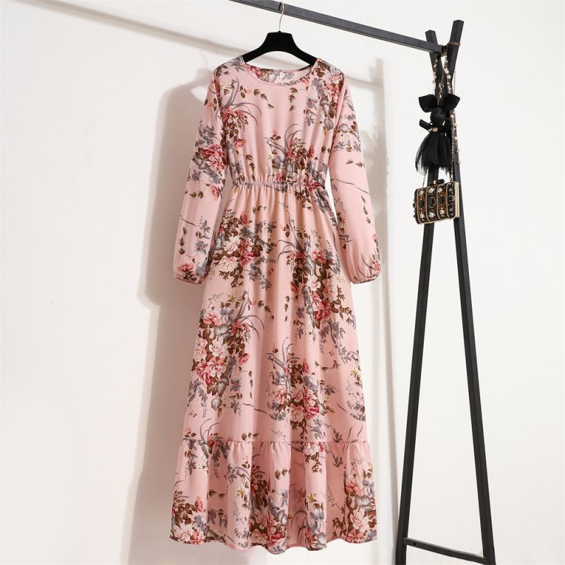 Crewneck Floral Dress