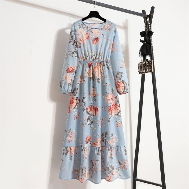 Crewneck Floral Dress