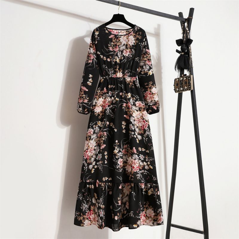 Crewneck Floral Dress