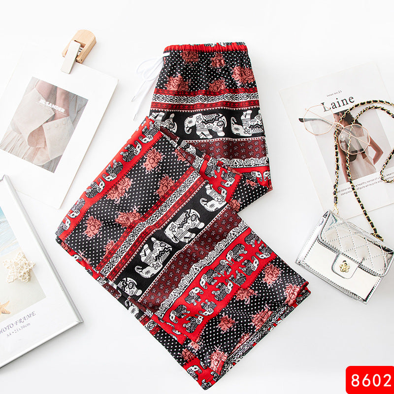 High Waist Dummy Straight Loose Casual Pants