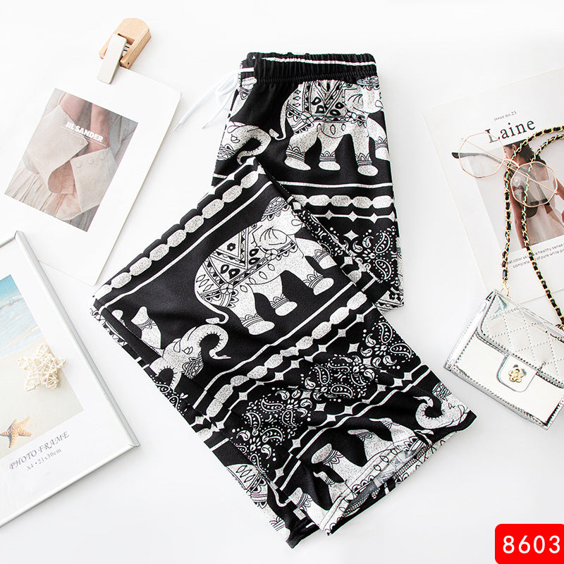 High Waist Dummy Straight Loose Casual Pants