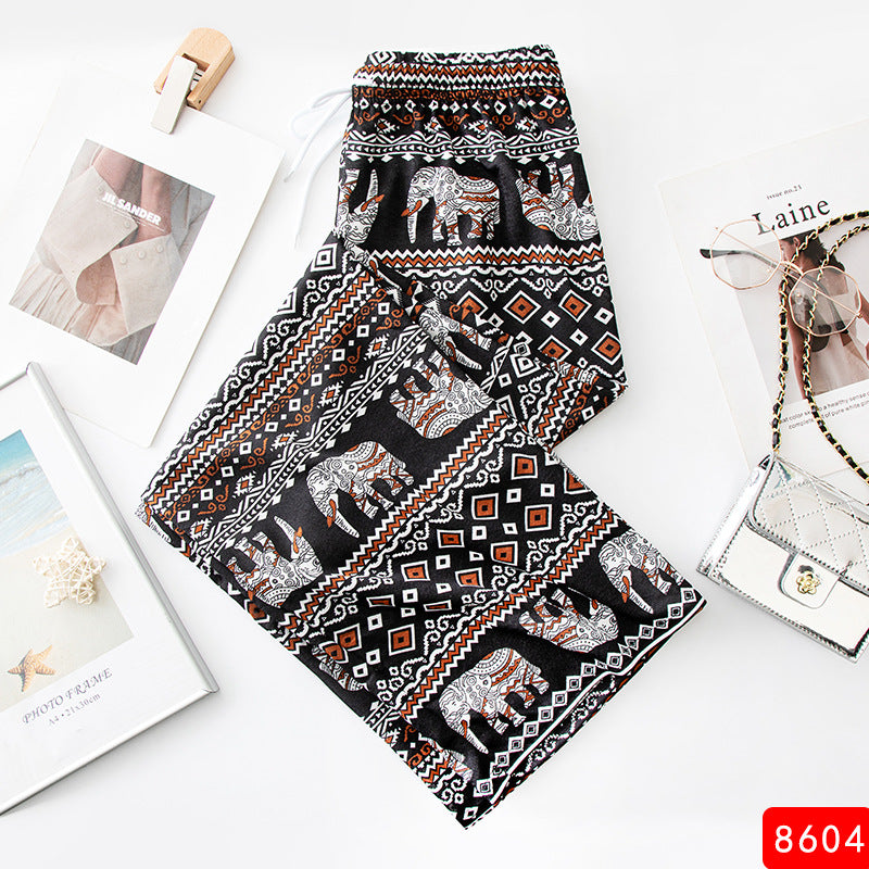 High Waist Dummy Straight Loose Casual Pants