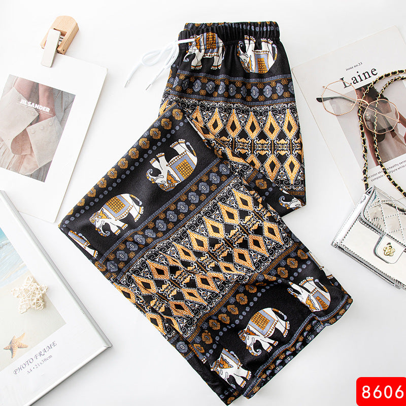 High Waist Dummy Straight Loose Casual Pants