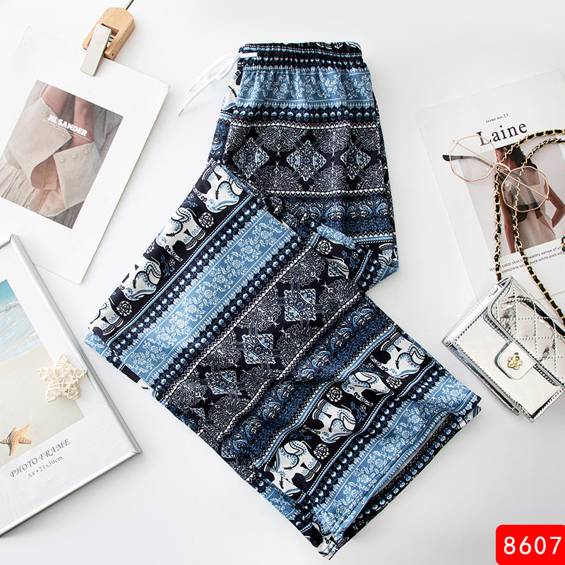 High Waist Dummy Straight Loose Casual Pants