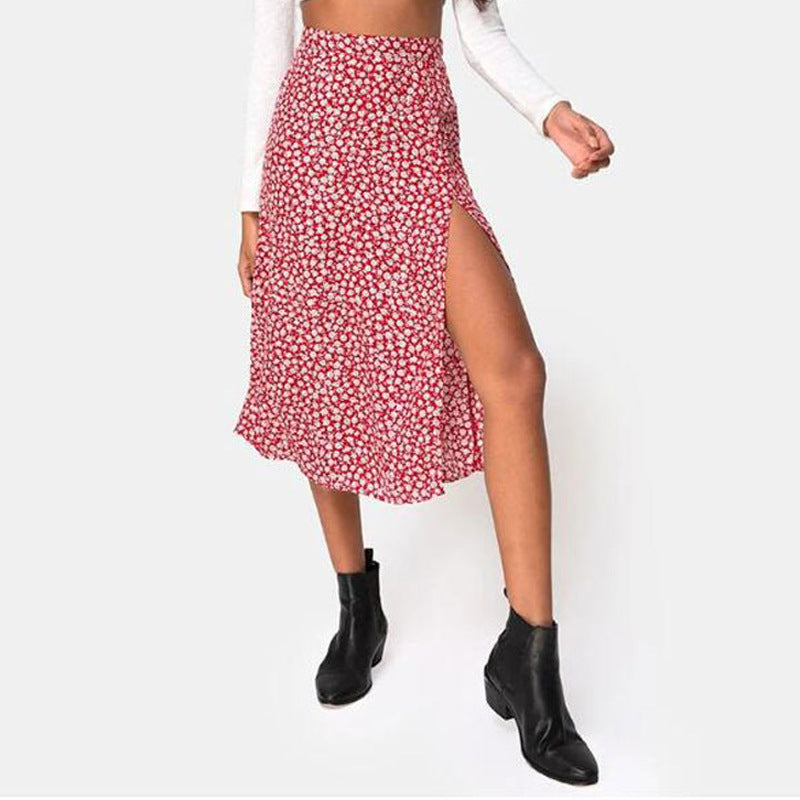 Leopard-Print Split Maxi Dress
