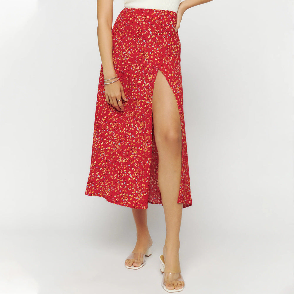 Leopard-Print Split Maxi Dress