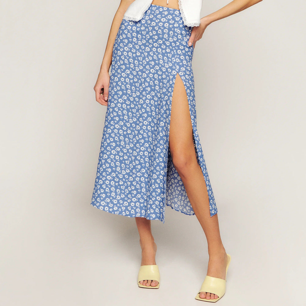Leopard-Print Split Maxi Dress